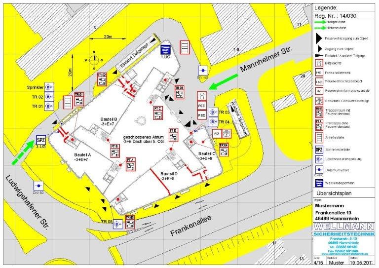 Feuerwehrplan-Brandmeldeanlage