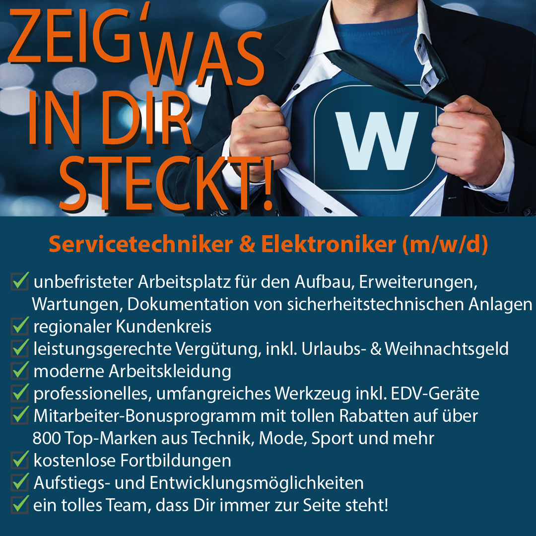 Wellmann Sicherheitstechnik Servicetechniker Elektroniker Jobs Sicherheitstechnik