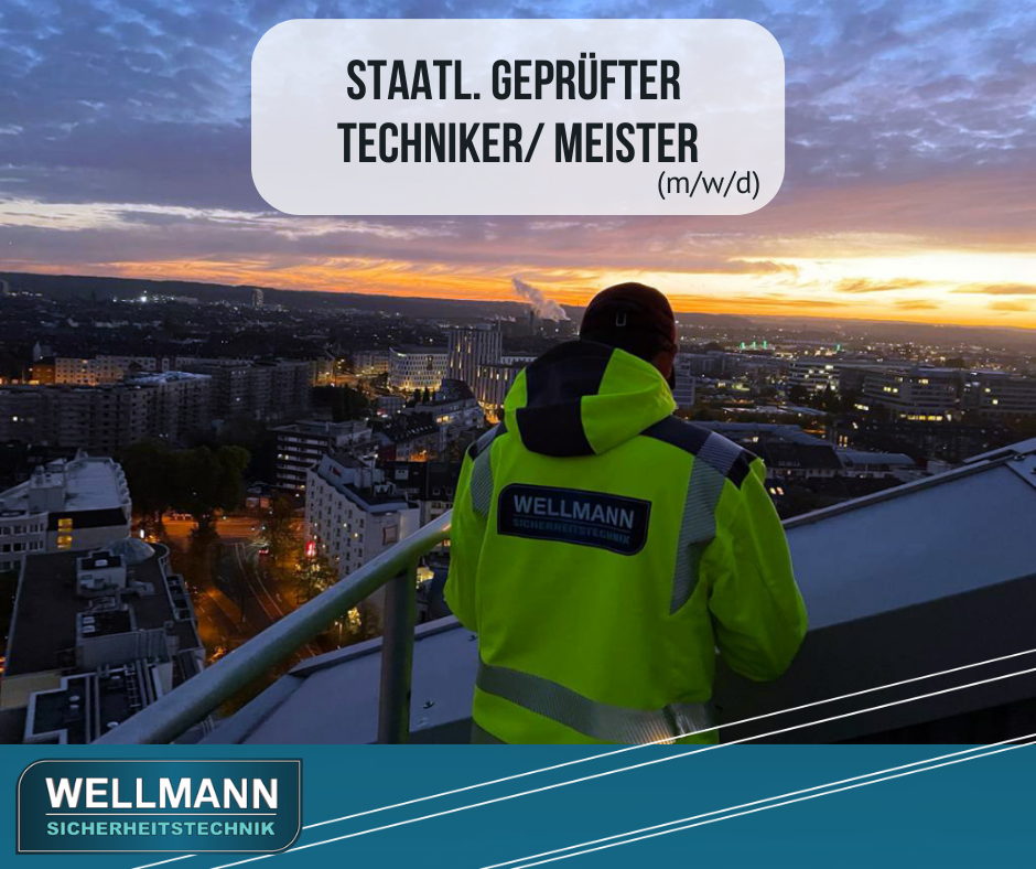 Wellmann Sicherheitstechnik Sicherheitstechniker Job Meister Elektroniker
